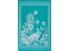 07с-39ЯК  50*70  Полотенце "Пасхальный кролик" цв. зеленый/светло-зеленый