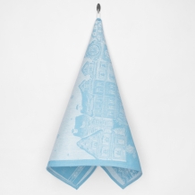 07с-39ЯК 50*70 Полотенце "Зимний город" цв. голубой