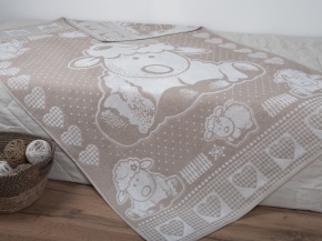 3с109.414ж2 Барашек в кепке (лен3) Плед 104х160 см