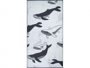 6с102.413ж1 Киты(антрацит) Полотенце махровое 81х160см