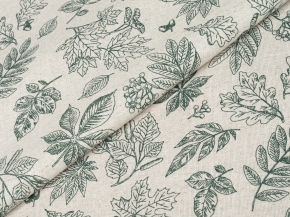 Ткань бельевая арт.17с-1ЯК п/лен набивной лен 30 хл.70 пл.145г рис. Вальс листьев, 150см