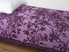 3с109.411ж1 Розы в цвету(фиалка4) Плед 208х150 см