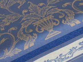 07с36 ЯК Скатерть 140*140 "Волга" цв. бежевый голубой