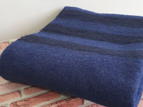 Одеяло п/шерсть 70% "А" 140*205  пл 400 цв темно-синий