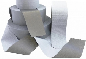 Лента светоотражающая 50мм, 1101 Х/Б (400 cpl) серебро (рул.100м)