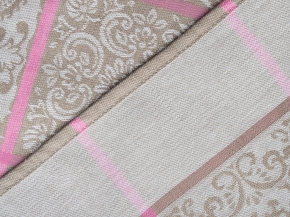 16С383-ШР/ст. 150*150 Скатерть "Изразцы" цв. 2 рис. 48 розовый