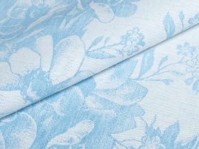 7С-128ЯК 50*70 Полотенце "Фиалки" цв. небесный (многоцветный)