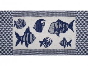 17С356-ШР/у. 55*115 Полотенце "Аквариум-1" цв. 3 рис. 373 синий