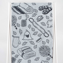 6с102.411ж1 Атрибуты бани(антрацит) Полотенце махровое 67х150см