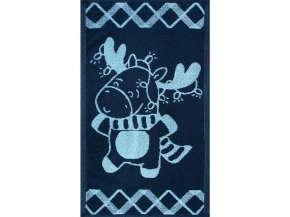 6с104.411ж1 Оленик светит(джинс) Полотенце махровое 67х40см