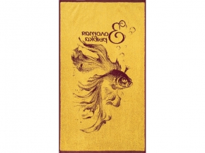 6с103.412ж1 Золотая рыбка(кр.дерево1) Полотенце махровое 50х90см