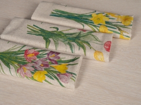 22С145-ШР+К/п.р/фкор Комплект полотенец из 3 шт 45*60 "Букеты-3" рис. 376