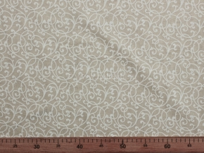Ткань бельевая арт 2-21 п/лен кислованный рис. Вензель белый, 150см