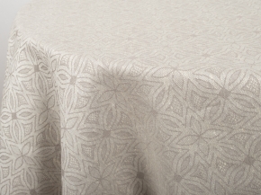 21С256-ШР D204 Скатерть круглая "Лунный цветок" цв. 6 рис. 298 серый