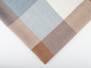 26СП193С-ДЯ Плед п/ш декоративный в/рул 150*220 "Клеточка" цв.кор. бел. гол (5-5)