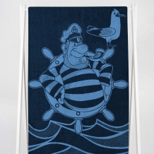 6с102.413ж1 Капитан (темно-синий6) Полотенце махровое 81х160см