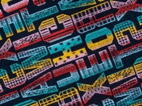 6с102.411ж1 Letters (т.радужка) Полотенце махровое 67х150см