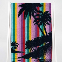 6с102.411ж1 Пальма (темно-синяя радужка) Полотенце махровое 67х150см