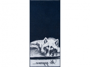 6с102.411ж1 Не грусти (темно-синий2) Полотенце махровое 67х150см