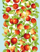 Вафельное полотно арт. 60 грунт рис. 5616/1 Яблочки, 50 см.