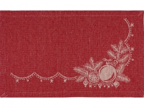 25С118-ШР Салфетка декоративная 30*50 "НГ Снегири" цв. 1 рис. 312 красный