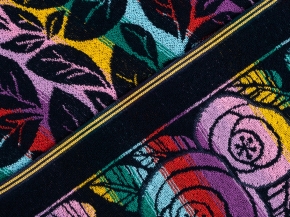 6с102.411ж1 Тропикана (темно-синяя радужка) Полотенце махровое 67х150см