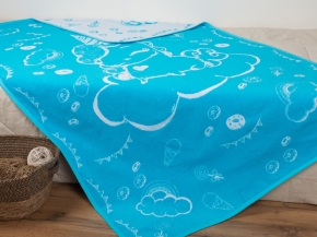 5с081.400.1 Единорожек-праздник(бирюза10) Плед 103х160 см