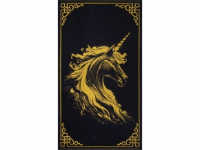 6с103.412ж1 Огненный единорог(т.желтый) Полотенце махровое 50х90см