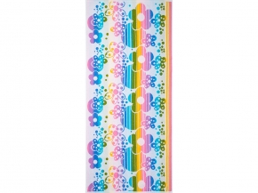 6с102.411ж1 Цветочная поляна (белая радужка) Полотенце махровое 67х150см