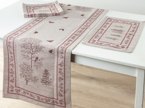 23С53-ШР/уп. Комплект столовый 45*150 + 4 салф. 30*48 "Зимний лес" цв. 2 рис. 83